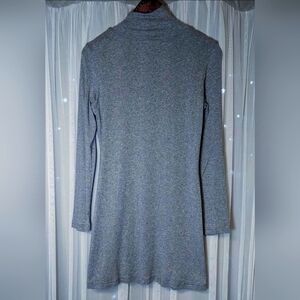 Organic Hand Loomed Cotton Dress Tunic Sweater Layered Gray Size Medium